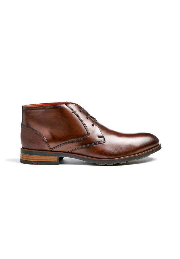 JEFFREY - Lace-up ankle boots - cognac