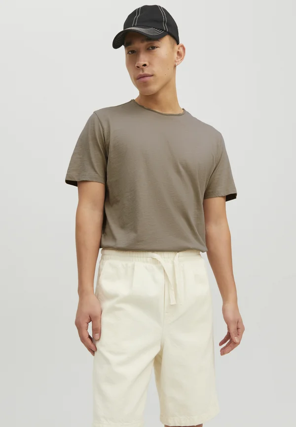 JJEBASHER TEE O NECK  - Basic T-shirt - beige