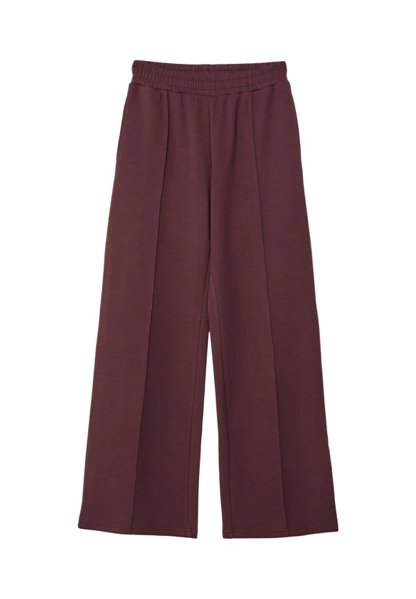 JOGGERS WITH INTERLOCK DETAIL - Tracksuit bottoms - bordeaux