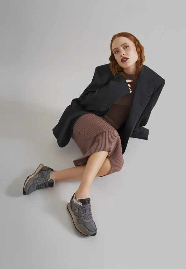 JULIA FUR - Trainers - grau