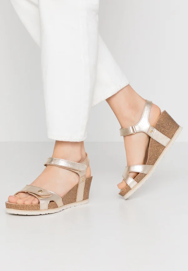 JULIA SHINE - Platform sandals - gold
