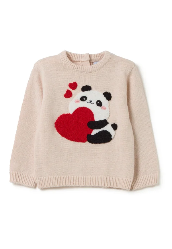 Jumper - beige red