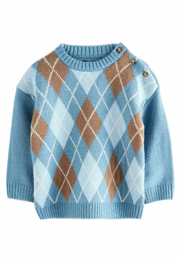 Jumper - blue argyle