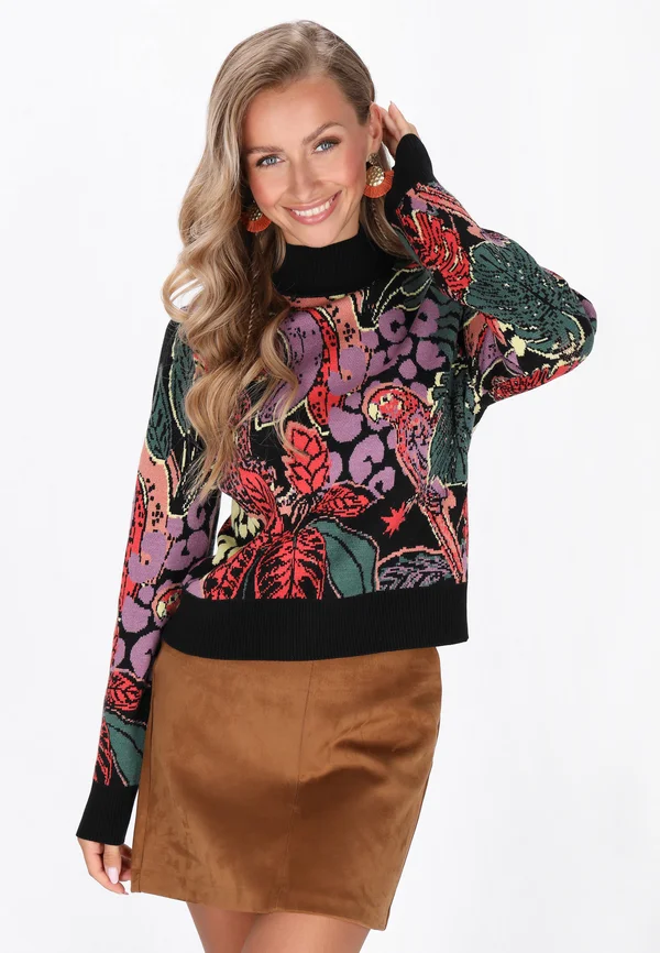 Jumper - dark green multicolor