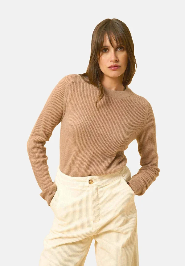 Jumper - heather camel