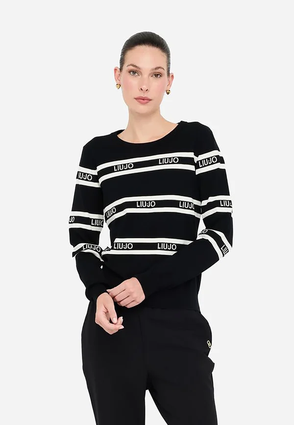 Jumper - nero bianco latte