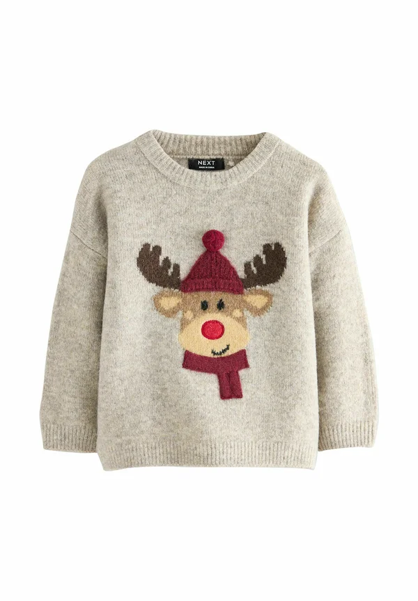 Jumper - neutral grey reindeer