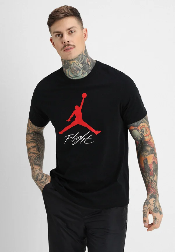 JUMPMAN FLIGHT TEE - Print T-shirt - black/gym red