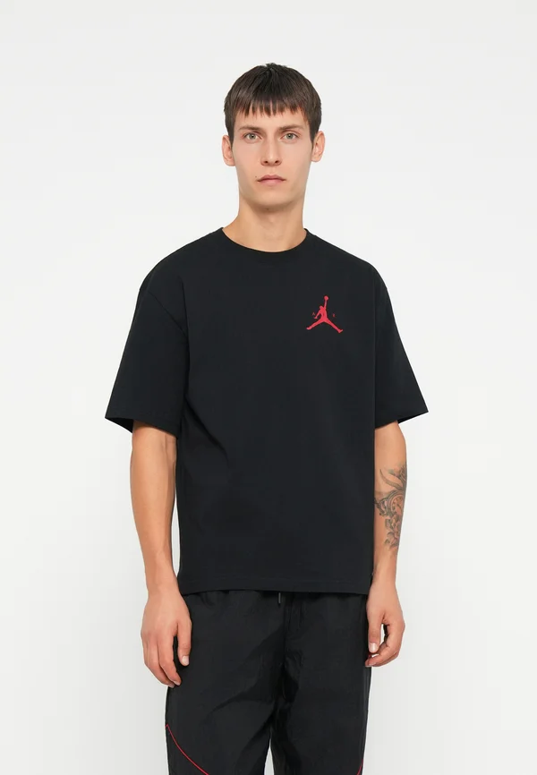 JUMPMAN TEE - Basic T-shirt - black/gym red