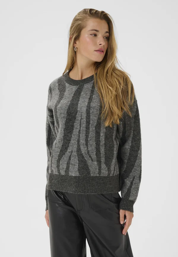 KABITZY PULLOVER - Jumper - grey m/dark grey m animal