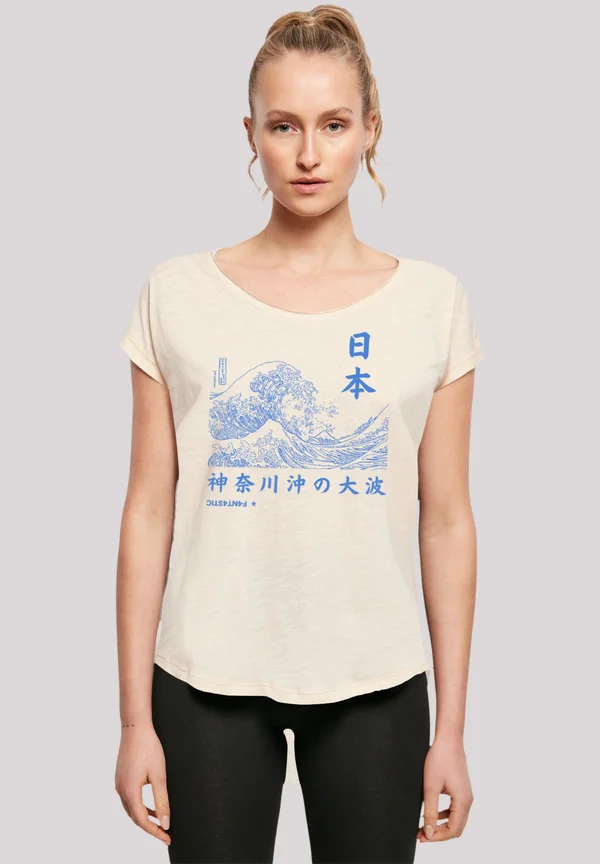 KANAGAWA WELLE JAPAN COLOR - Print T-shirt - whitesand