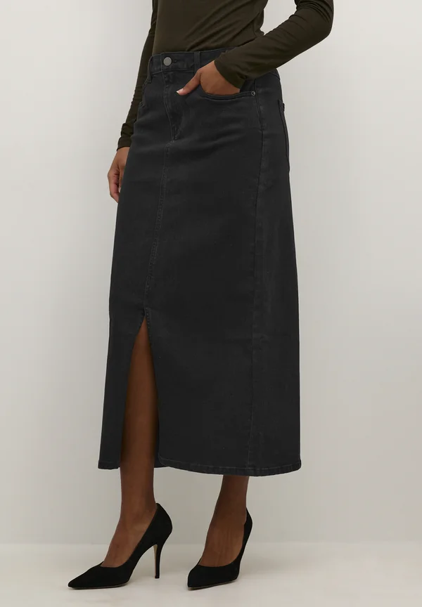 KASINEM - Denim skirt - black deep