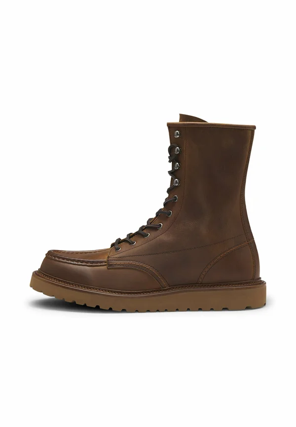 KEATON_HALB - Lace-up ankle boots - open brown