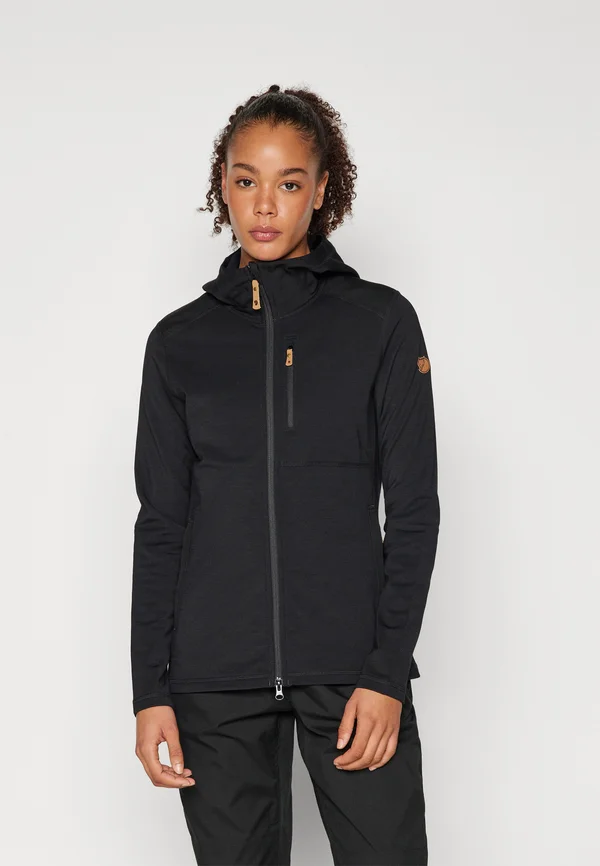 KEB FLEECE HOODIE W - Fleece jacket - black