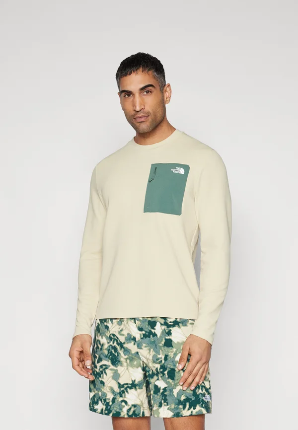KECHA CREW - Long sleeved top - gravel/duck green