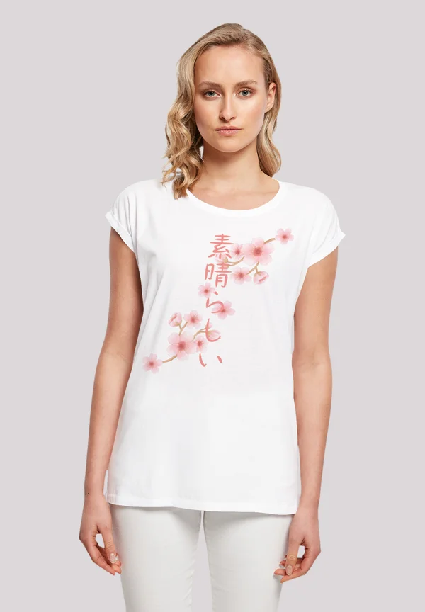KIRSCHBLÜTEN ASIEN - Print T-shirt - weiß
