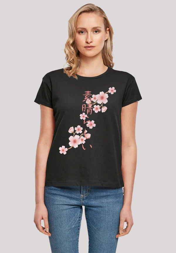 KIRSCHBLÜTEN - Print T-shirt - schwarz