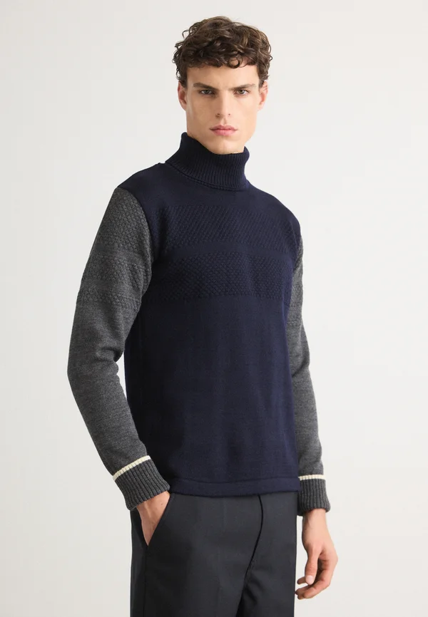 KLEMENS  - Jumper - parisian night/charcoal melange