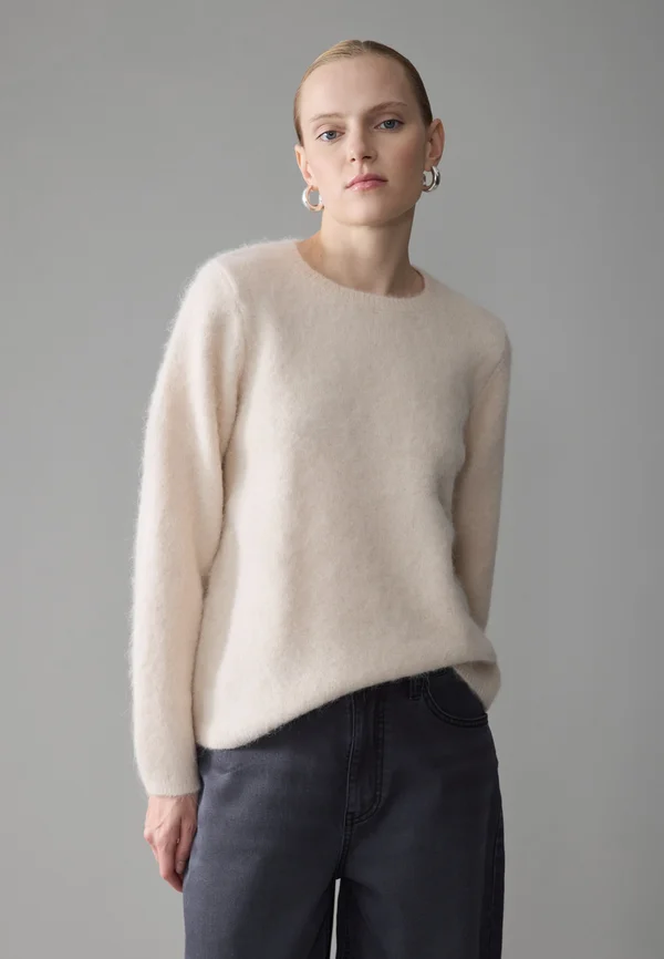 KNIT JUMPER ALPACA WOOL MIX - Jumper - off-white