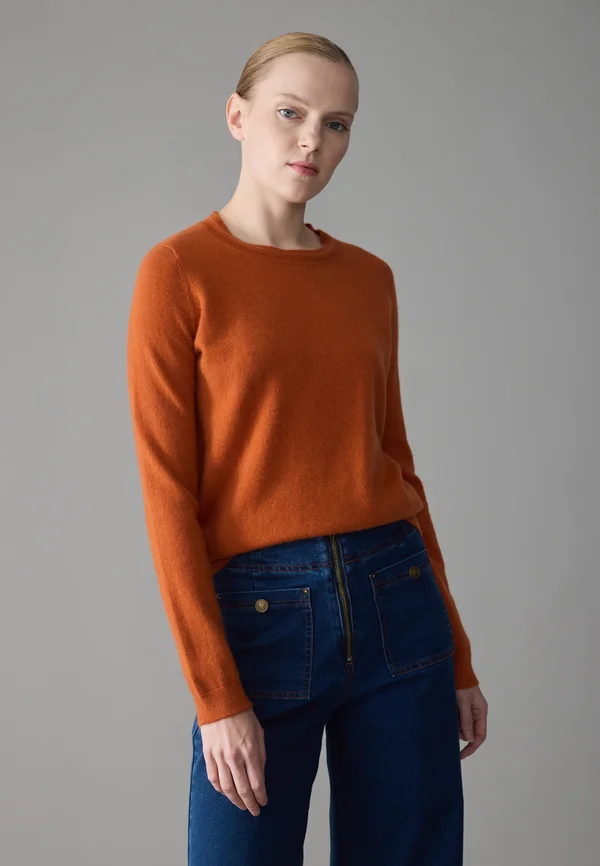 KNIT JUMPER CASHMERE - Jumper - orange