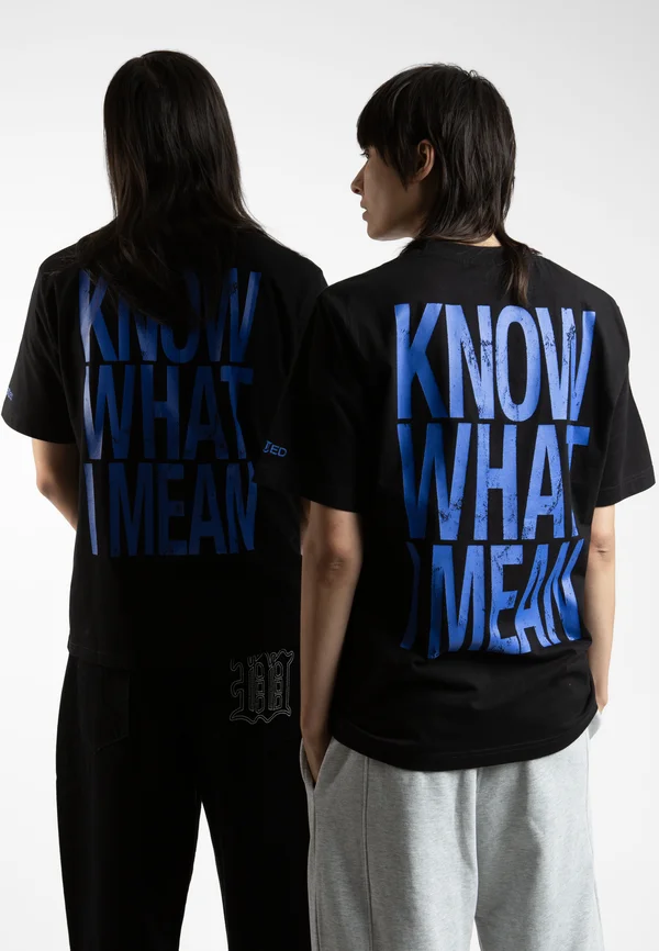 KNOW WHAT I MEAN UNISEX - Print T-shirt - black
