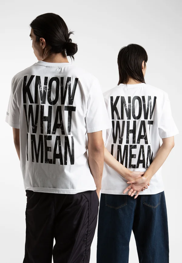 KNOW WHAT I MEAN UNISEX - Print T-shirt - white