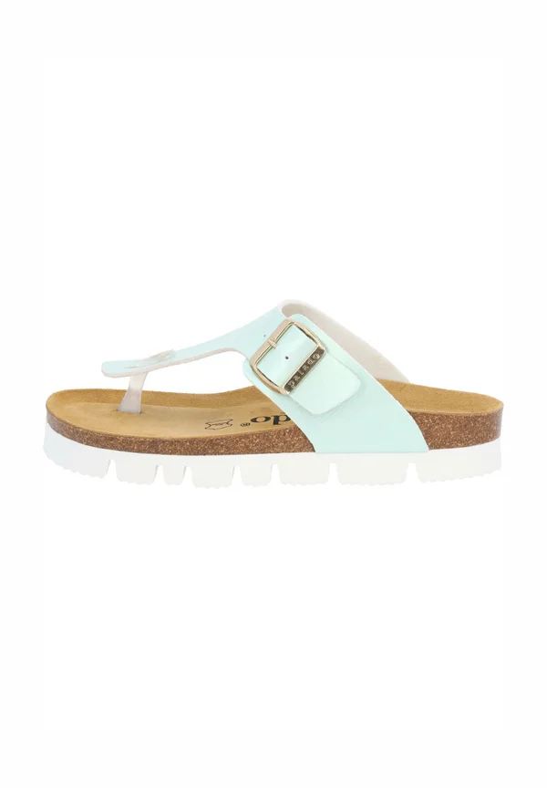 KOS PL - T-bar sandals - hellblau metallic