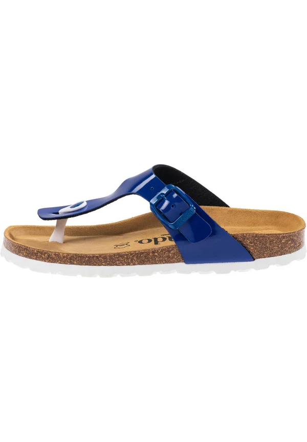 KOS - T-bar sandals - lack blau