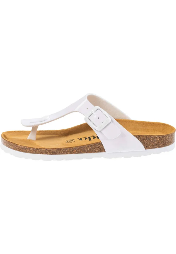 KOS - T-bar sandals - lack weiss weiss