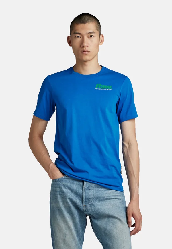 KURZARM - Print T-shirt - blau