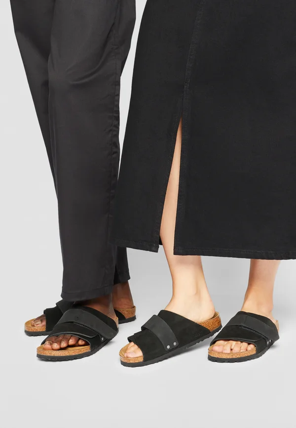 KYOTO VL SOFT SUEDE & NUBUCK NARROW - Sandals - black