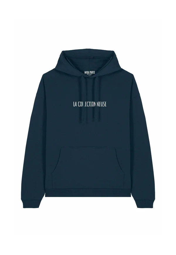 LA COLLECTIONNEUSE EMBROIDERY UNISEX OVERSIZE  - Hoodie - dark blue