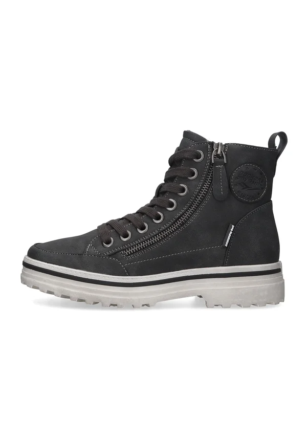 Lace-up ankle boots - asphalt