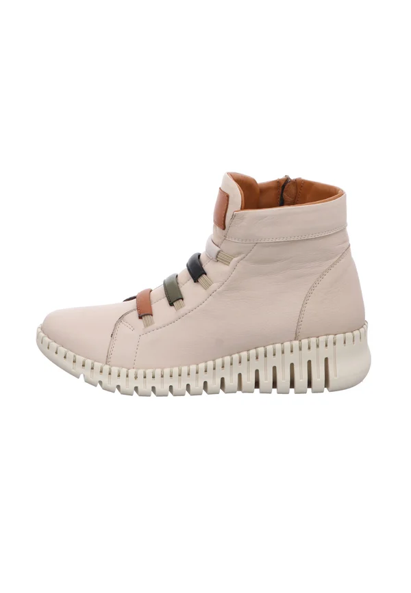 Lace-up ankle boots - beige