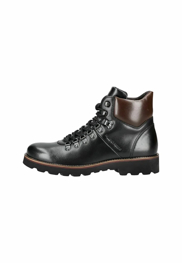 Lace-up ankle boots - black mocca
