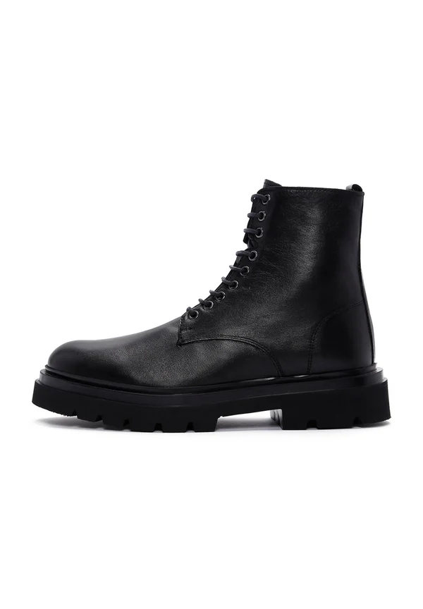 Lace-up ankle boots - black