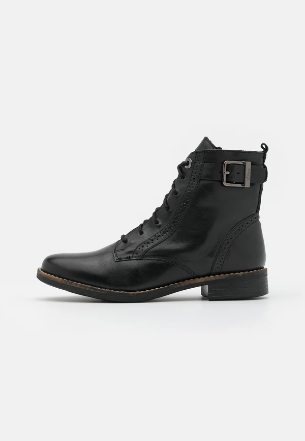 Lace-up ankle boots - black