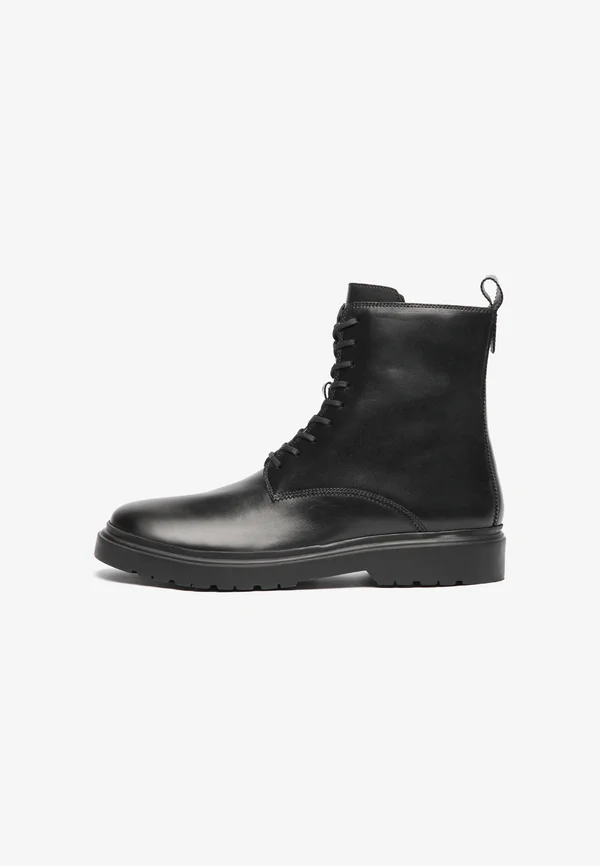 Lace-up ankle boots - black