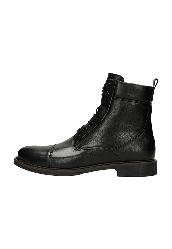 Lace-up ankle boots - black