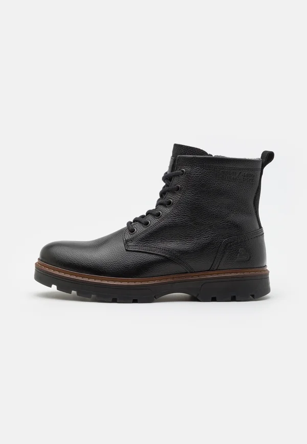 Lace-up ankle boots - black