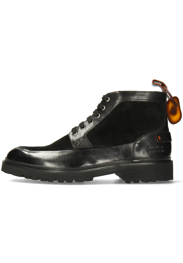 Lace-up ankle boots - black