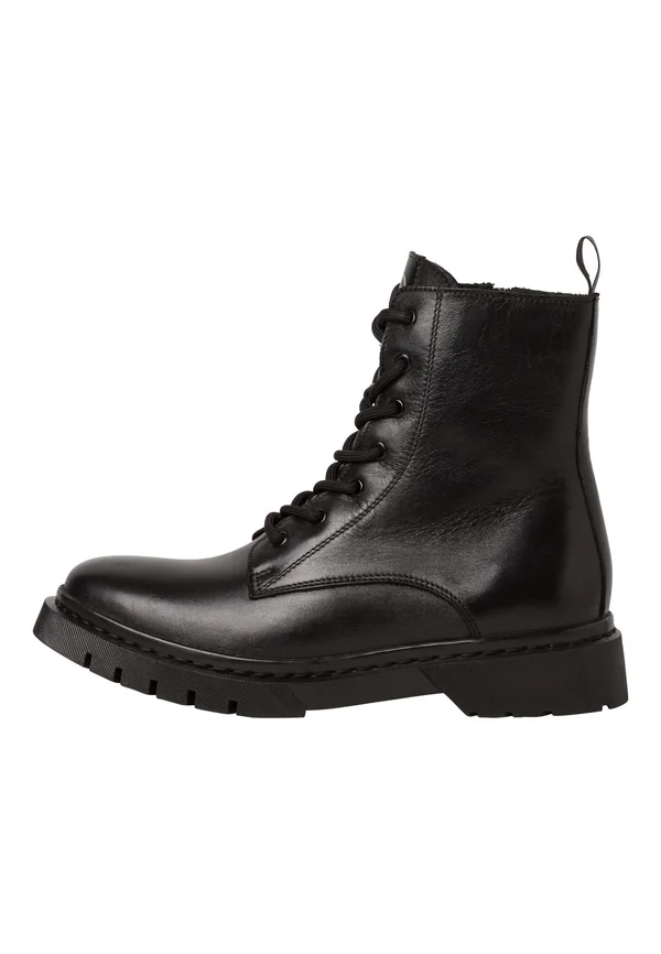 Lace-up ankle boots - black