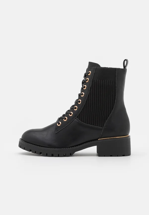 Lace-up ankle boots - black