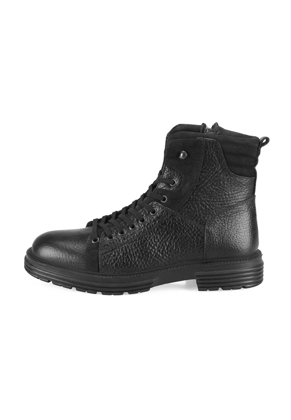 Lace-up ankle boots - black