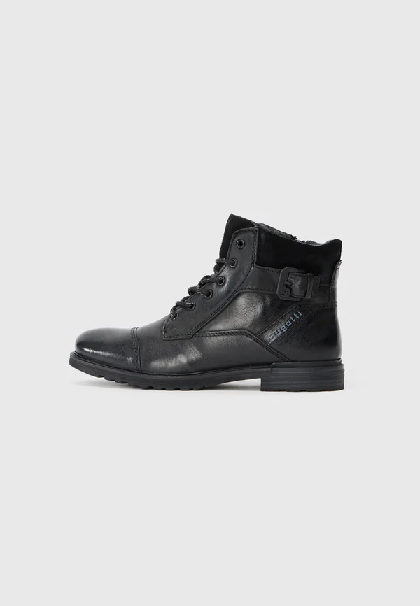 Lace-up ankle boots - black