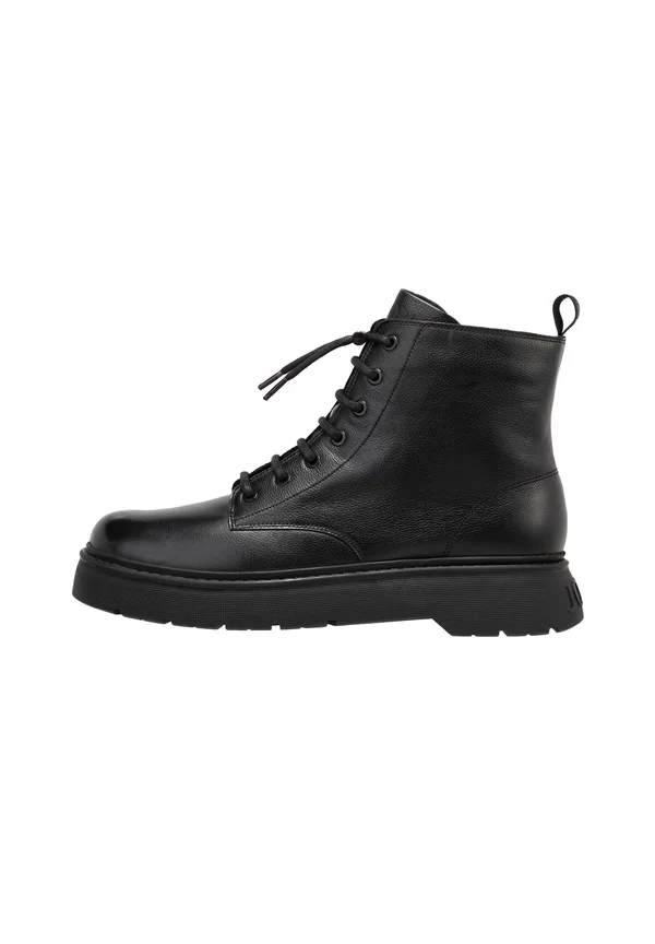 Lace-up ankle boots - black