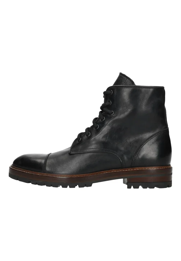 Lace-up ankle boots - black