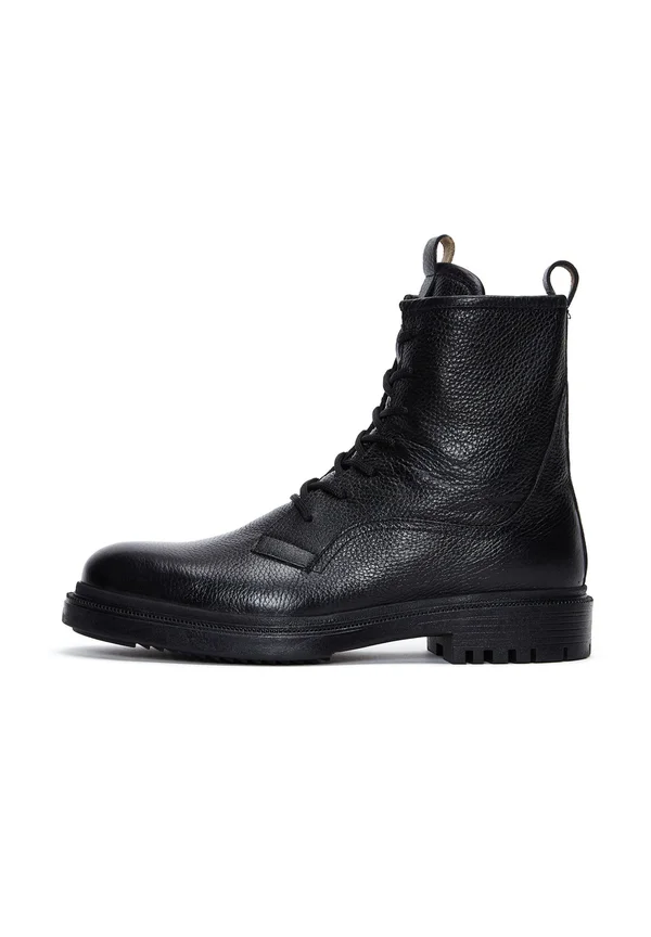 Lace-up ankle boots - black