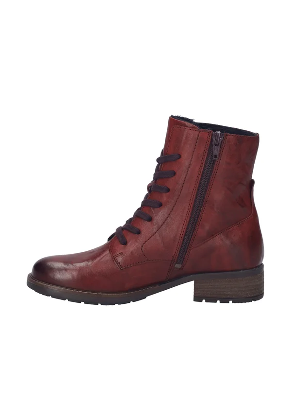 Lace-up ankle boots - bordeaux