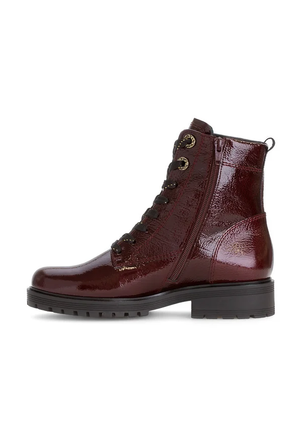 Lace-up ankle boots - bordeaux